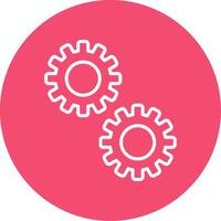 Cogwheel Multi Color Circle Icon vector