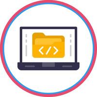 Software Development Flat Circle Icon vector