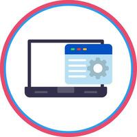 Software Application Flat Circle Icon vector