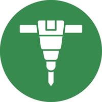 Jackhammer Multi Color Circle Icon vector