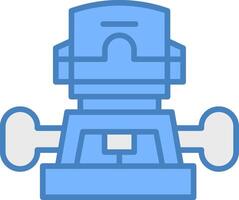 Router Line Filled Blue Icon vector