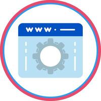 Web Optimization Flat Circle Icon vector