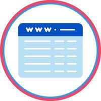 Web Programming Flat Circle Icon vector