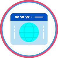 Domain Flat Circle Icon vector