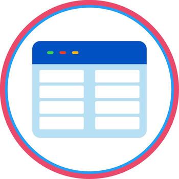 Web Programming Flat Circle Icon vector