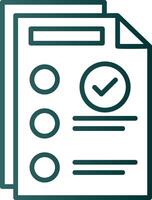 Goods Verification Line Gradient Icon vector