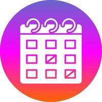 Schedule Glyph Gradient Circle Icon Design vector