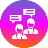 Conversation Glyph Gradient Circle Icon Design vector