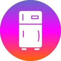 Refrigerator Glyph Gradient Circle Icon Design vector