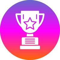 Trophy Glyph Gradient Circle Icon Design vector