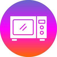 Microwave Glyph Gradient Circle Icon Design vector