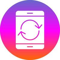 Restart Glyph Gradient Circle Icon Design vector
