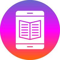 Ebook Glyph Gradient Circle Icon Design vector