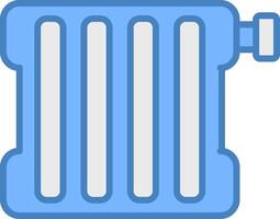 Radiator Line Filled Blue Icon vector