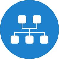 Sitemap Multi Color Circle Icon vector