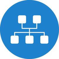 Sitemap Multi Color Circle Icon vector