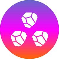 Boulder Glyph Gradient Circle Icon Design vector