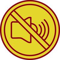 No Sound Vintage Icon Design vector