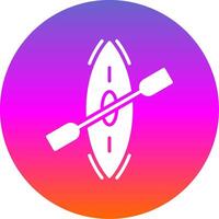 Kayak Glyph Gradient Circle Icon Design vector