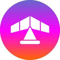 Gliding Glyph Gradient Circle Icon Design vector