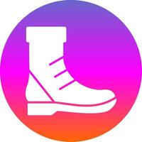 Boot Glyph Gradient Circle Icon Design vector