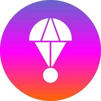 Skydive Glyph Gradient Circle Icon Design vector