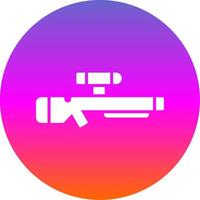 Shotgun Glyph Gradient Circle Icon Design vector