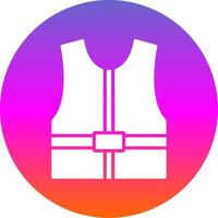 Jacket Glyph Gradient Circle Icon Design vector