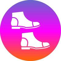 Boots Glyph Gradient Circle Icon Design vector