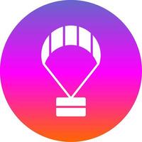 Paragliding Glyph Gradient Circle Icon Design vector