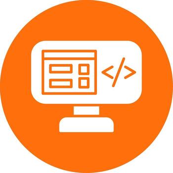 programa codificación multi color circulo icono vector