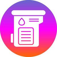 Cartridge Glyph Gradient Circle Icon Design vector