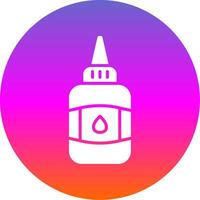 Glue Glyph Gradient Circle Icon Design vector