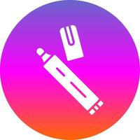 Pen Glyph Gradient Circle Icon Design vector