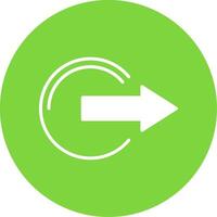 Logout Multi Color Circle Icon vector