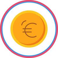 Euro Flat Circle Icon vector