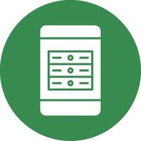 Mobile App Server Multi Color Circle Icon vector