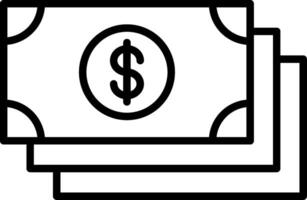 Money Line Gradient Icon vector