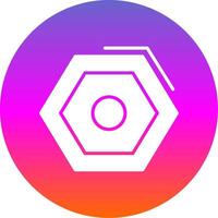 Nut Glyph Gradient Circle Icon Design vector