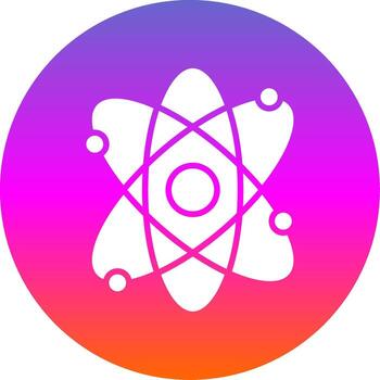 Atom Glyph Gradient Circle Icon Design vector