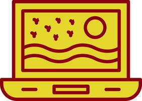 Laptop Vintage Icon Design vector