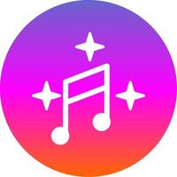 Music Glyph Gradient Circle Icon Design vector