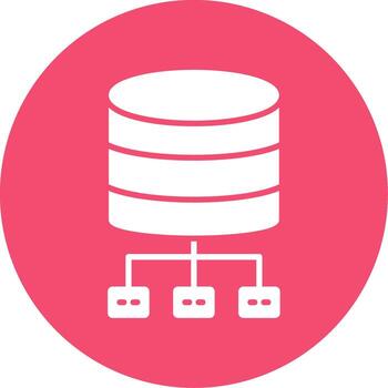 Database Architecture Multi Color Circle Icon vector