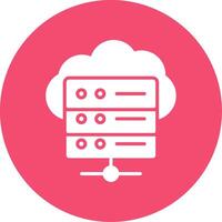 Cloud Database Multi Color Circle Icon vector