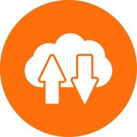 Cloud Computing Multi Color Circle Icon vector