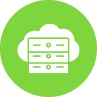 Cloud Server Multi Color Circle Icon vector