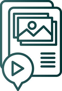 Unstructured Data Line Gradient Icon vector