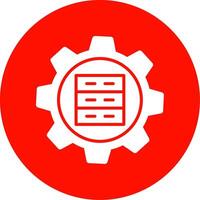 Database Management Multi Color Circle Icon vector