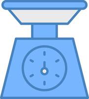 Weighing Machine Line Filled Blue Icon vector