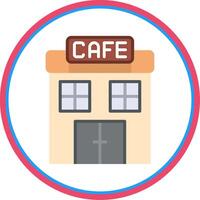 Cafe Flat Circle Icon vector